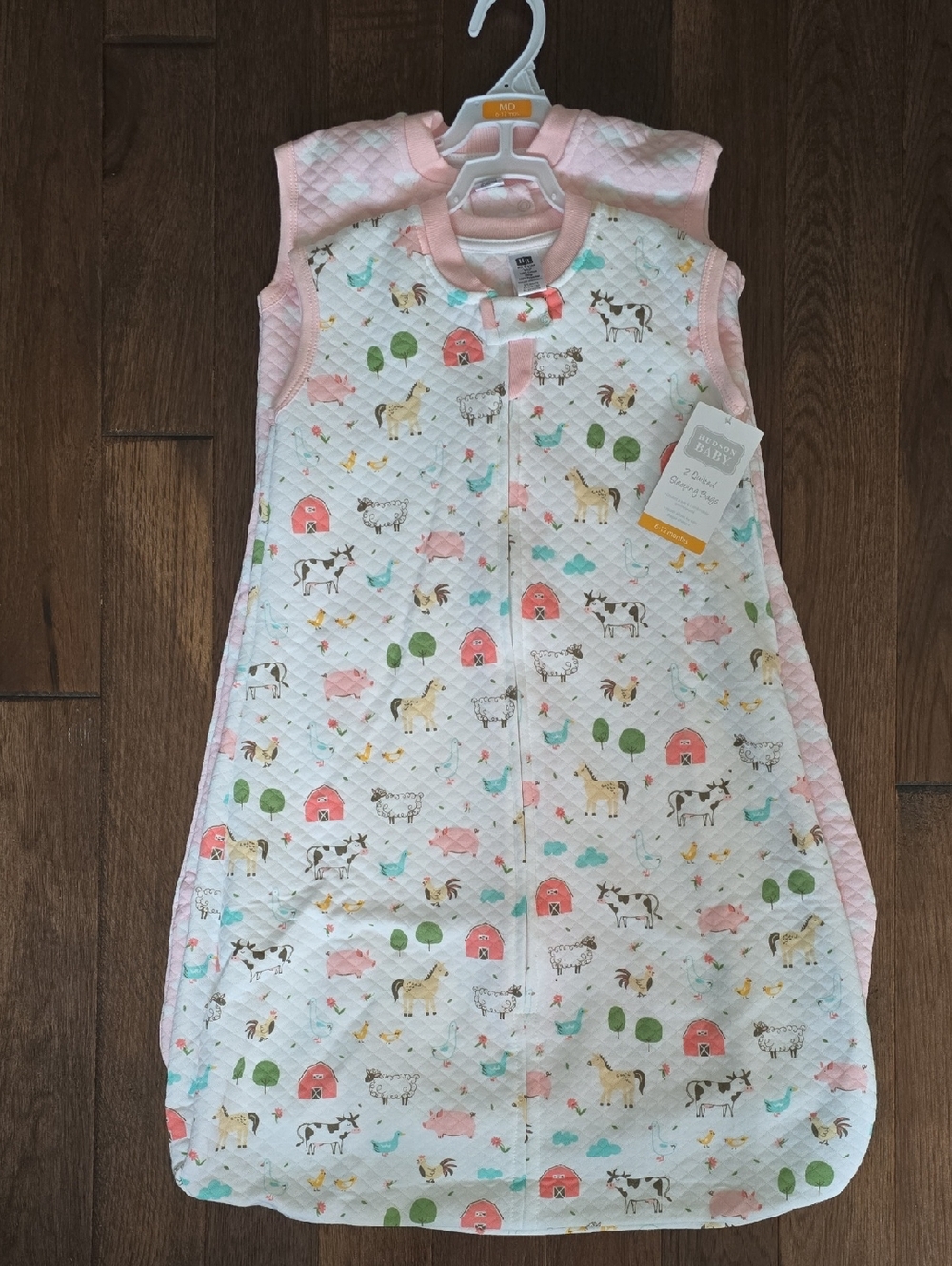 Pink Farm Animal Quilted Baby Sleep Sack - Kids Pajamas
